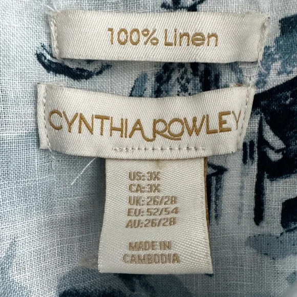 Cynthia Rowley Coastal Scene Button Down Shirt - Picture 6 of 6